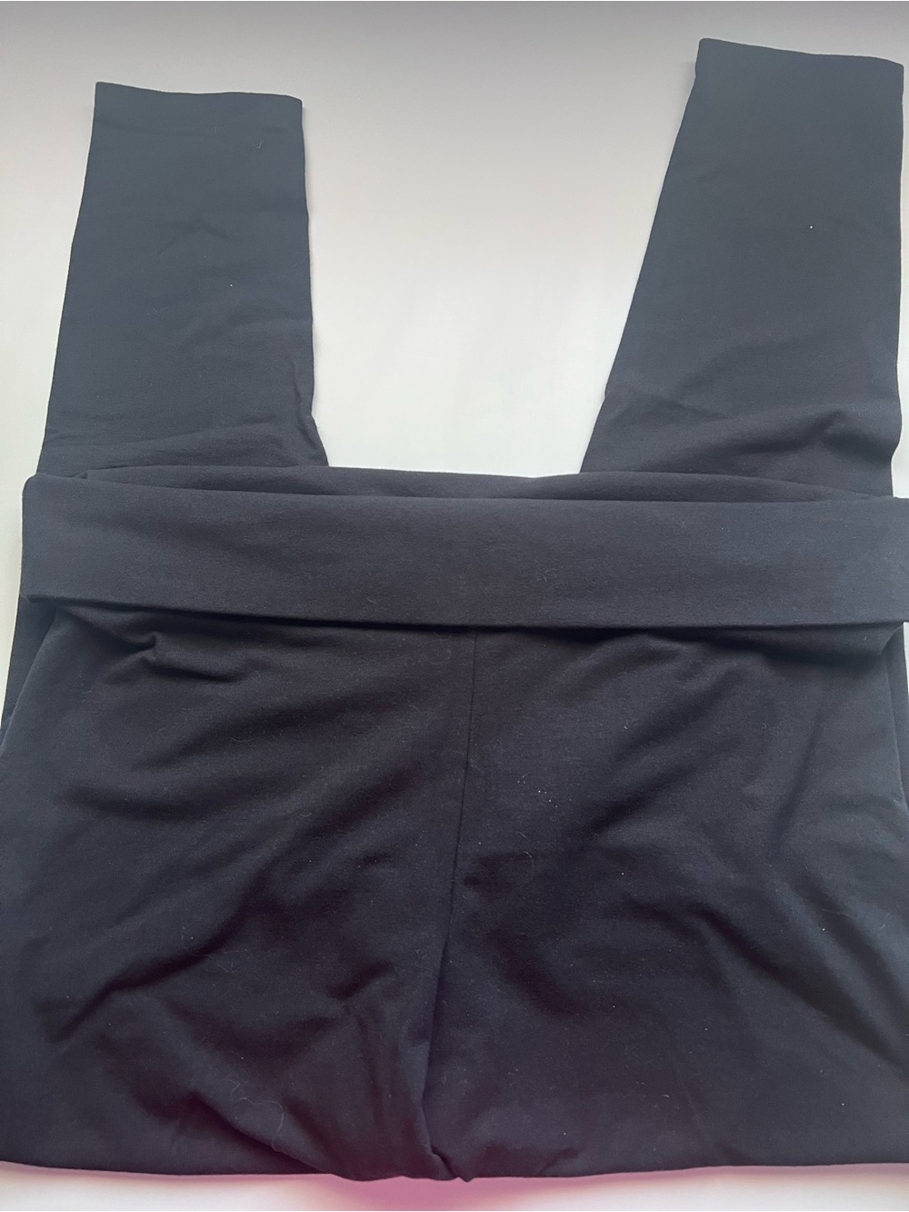 Victoria’s Secret Black Fold over Waistband Leggings Size XL